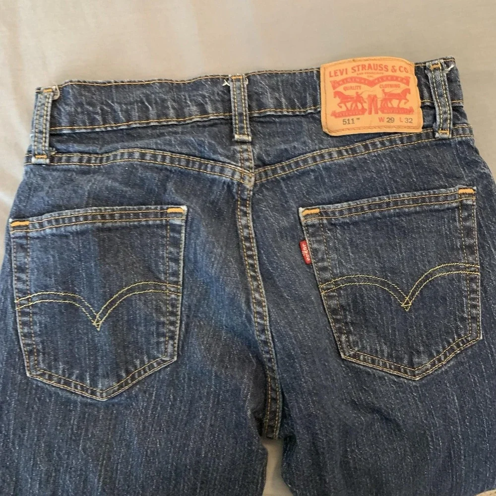 Levis 511 Jeans Mens 29x32 Blue Medium Wash Slim Taper Stretch Denim Pants